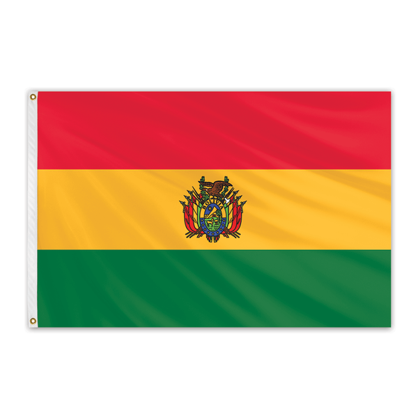 Global Flags Unlimited Bolivia Outdoor Nylon Flag with Seal 5'x8' 201308